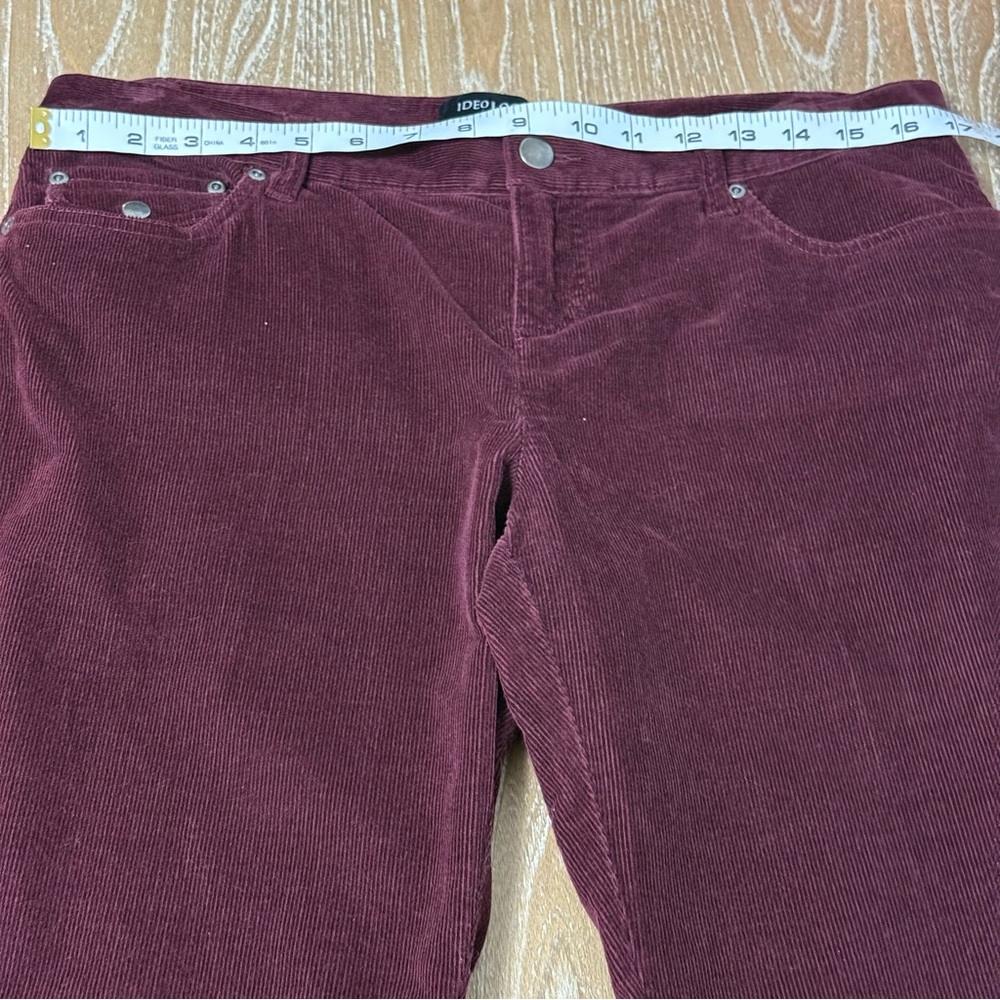 Ideology Corduroy Pants Jeans Women’s Size 10 Low Rise Burgundy Straight Leg NWT - Picture 9 of 15